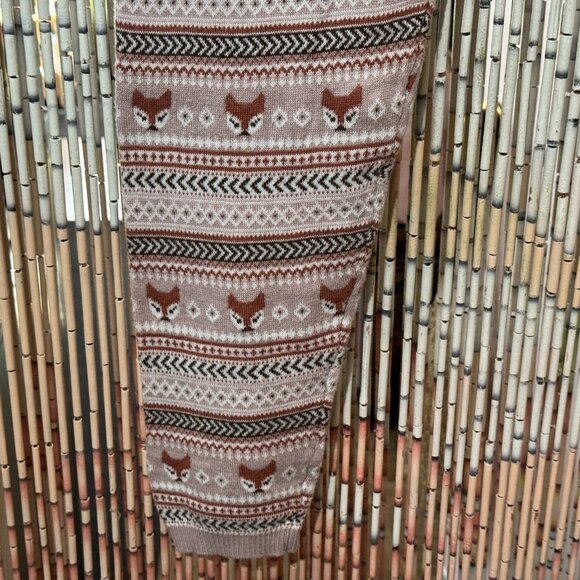 Mossimo Supply Co. Fair Isle Style Sweater Leggings, Beige/Brown Fox, XL - Picture 8 of 10